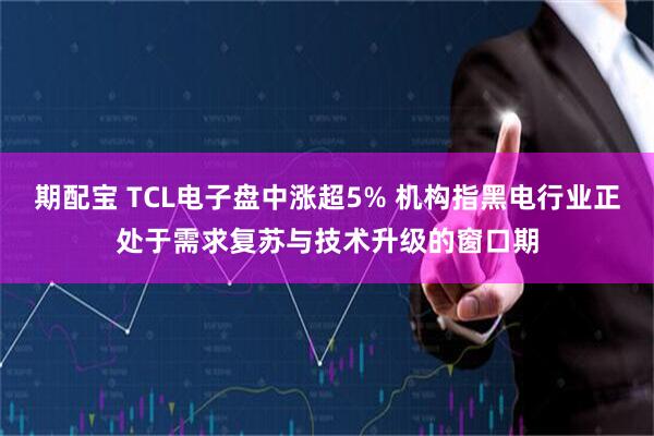 期配宝 TCL电子盘中涨超5% 机构指黑电行业正处于需求复苏与技术升级的窗口期